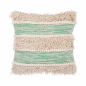 Preview: Kissen Scandi Boho Streifen - grün/beige