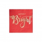 Preview: Cocktailservietten Merry & Bright - rot/gold