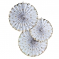 Preview: Gold Foiled Polka Dot Paper Fan Decorations - Pick and Mix