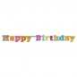 Preview: Geburtstagsgirlande Happy Birthday - kunterbunt