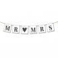 Preview: Girlande Mr Mrs - schwarz/weiß