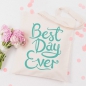 Preview: Jutebeutel - Best Day Ever - mint