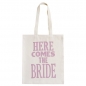 Preview: Jutebeutel - Here Comes The Bride - rosa