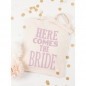 Preview: Jutebeutel - Here Comes The Bride - rosa