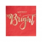 Preview: Papierservietten Merry & Bright - rot/gold