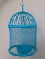 Preview: Teelichthalter Vogelkäfig - blau