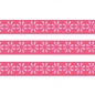 Preview: Washi Masking Tape Blumen - weiß/pink