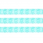 Preview: Washi Masking Tape Blumen - weiß/türkis