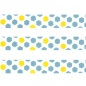 Preview: Washi Masking Tape Hexagon - blau/gelb/weiß