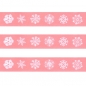 Preview: Washi Masking Tape Schneeflocken - weiß/rosa