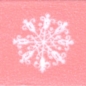Preview: Washi Masking Tape Schneeflocken - weiß/rosa