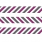 Preview: Washi Masking Tape Streifen - pink/grau/weiß