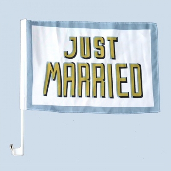 Autofahne "Just Married" - gold