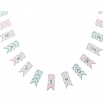 Girlande Baby Shower - Chevron Divine