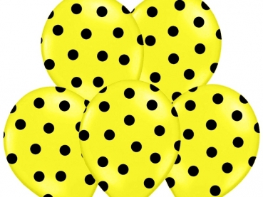 Ballons 6er Set - schwarz/gelb