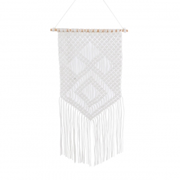 Banner Macramé - weiß
