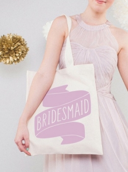 Jutebeutel - Bridesmaid - rosa