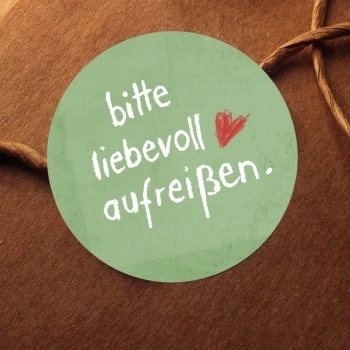Sticker - Bitte Liebevoll Aufreißen - 24 Stück