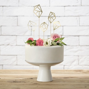 Cake Topper Set - Diamant - gold