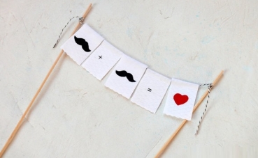 Cake Topper Girlande Moustache+Moustache