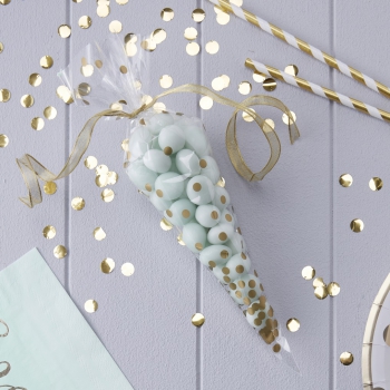 Candy Bags Punkte Pick & Mix - gold/transparent