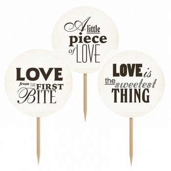 Sweet Love Cupcake Toppers