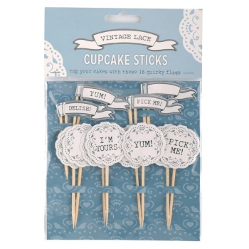Cupcake Topper Vintage Lace
