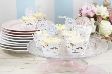 Cupcake Topper Vintage Lace
