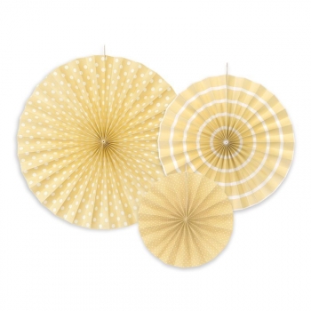 Dekofächer 3er Set - creme