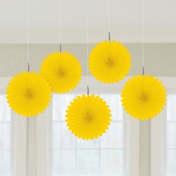 Yellow Hanging Fan Decoration
