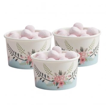 Eisbecher mit Holzlöffeln Fancy Flowers