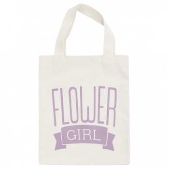 Jutebeutel - Flower Girl - lila