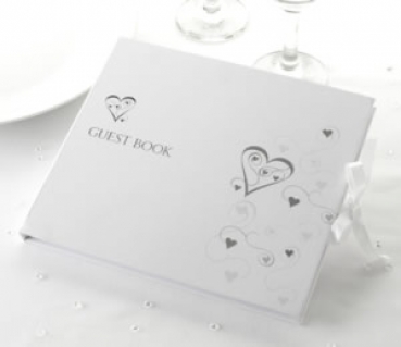 Gästebuch Herzen - silber