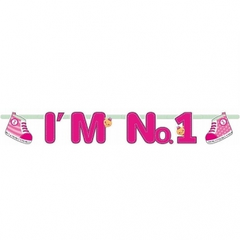 Geburtstagsbanner - I'm No.1 - rosa