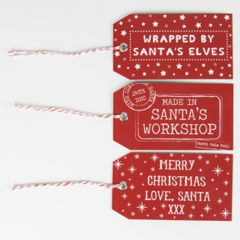 Geschenkanhänger 15er Set Weihnachten - rot