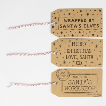 Geschenkanhänger 15er Set Weihnachten - braun