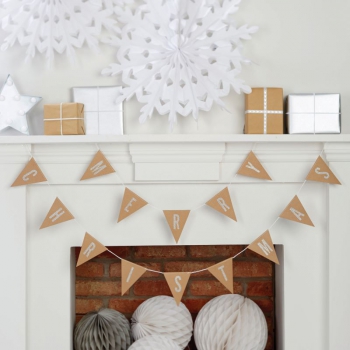 Girlande Merry Christmas - Christmas Metallic - silber