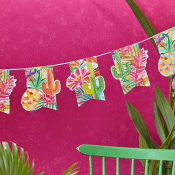 Girlande Tropical Hot Summer - bunt/irisierend