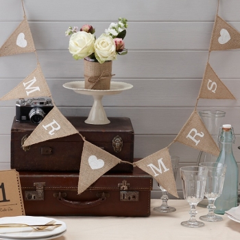Girlande Mr & Mrs Vintage