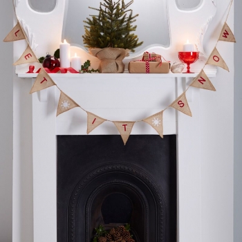 Girlande Let It Snow - jute