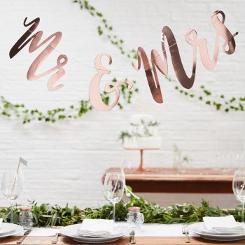 Girlande Mr & Mrs Beautiful Botanics - roségold