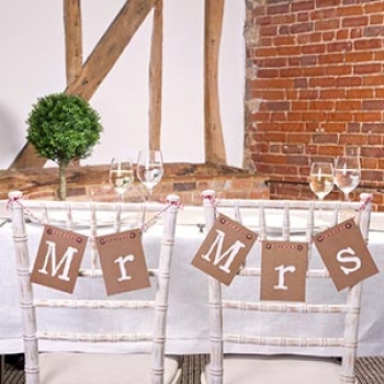 Hochzeitsgirlande - Mr & Mrs - vintage