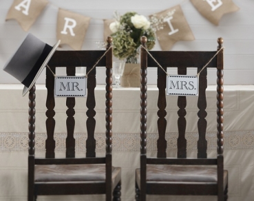 Hochzeitsschilder Mr. & Mrs.