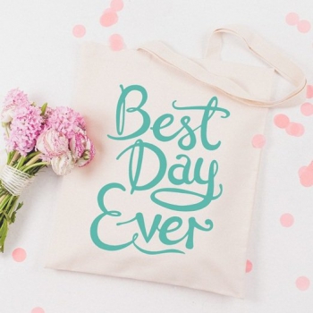 Jutebeutel - Best Day Ever - mint
