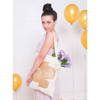Jutebeutel - Bridesmaid - gold