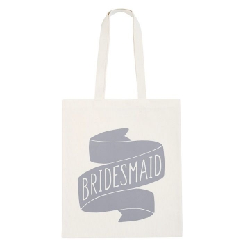 Jutebeutel - Bridesmaid - grau