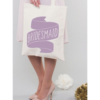 Jutebeutel - Bridesmaid - lila