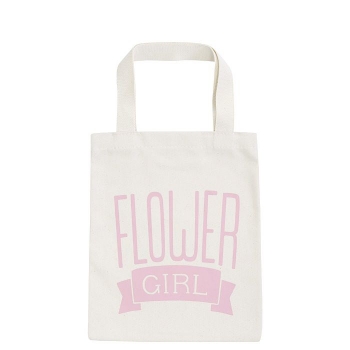 Jutebeutel - Flower Girl - rosa
