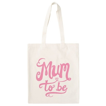 Jutebeutel - Mum To Be - rosa