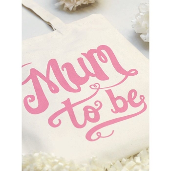 Jutebeutel - Mum To Be - rosa
